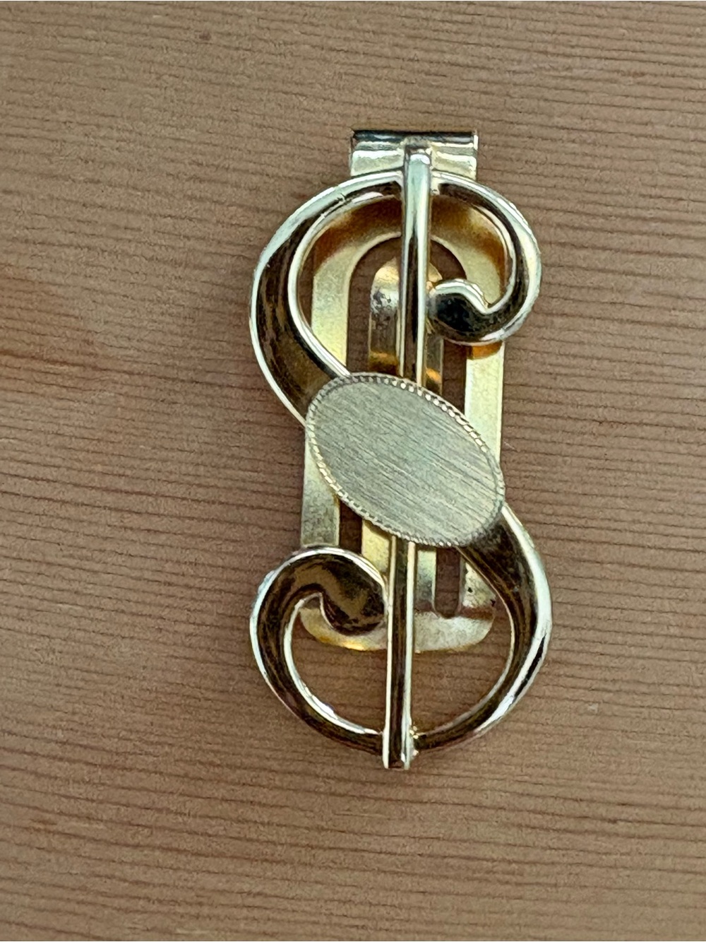 Vintage Anson Gold-Plated Dollar Sign Money Clip New